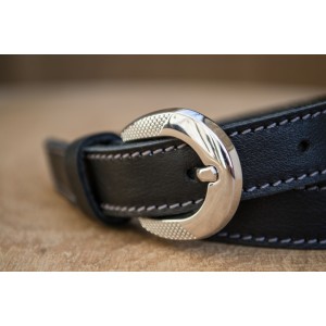 CEINTURE CUIR NOIR | La fine